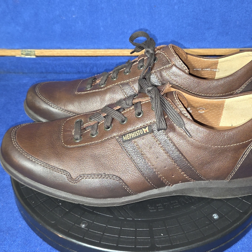 Mephisto Men's Bonito Brown Leather  Air-Jet Walking Shoes, Sz. 10.5US